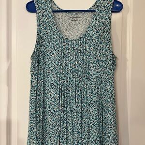 Croft & Barrow 2 Women's Sleeveless Pintuck Tops - White/Gray and Teal/Gray